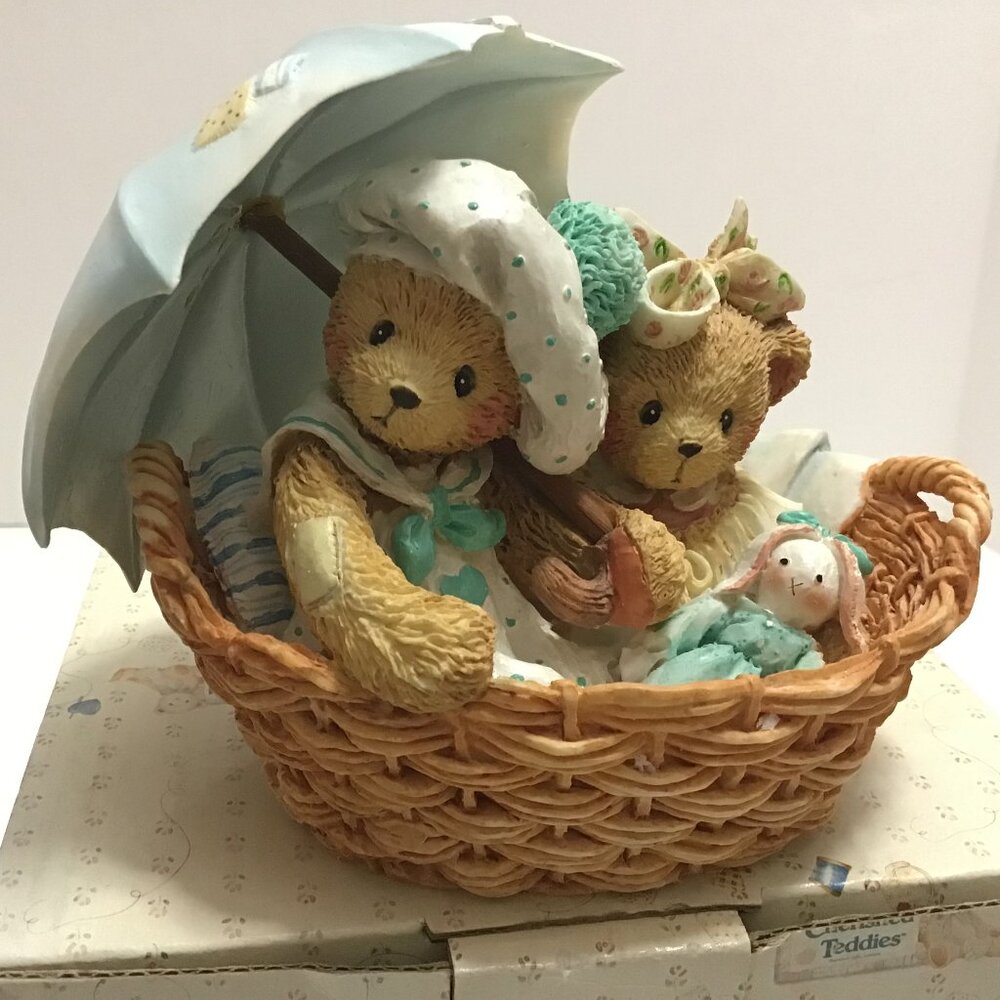 Cherished Teddies Beth & Blossom Friends Are Never Far Apart 950564 Org Box Vtg